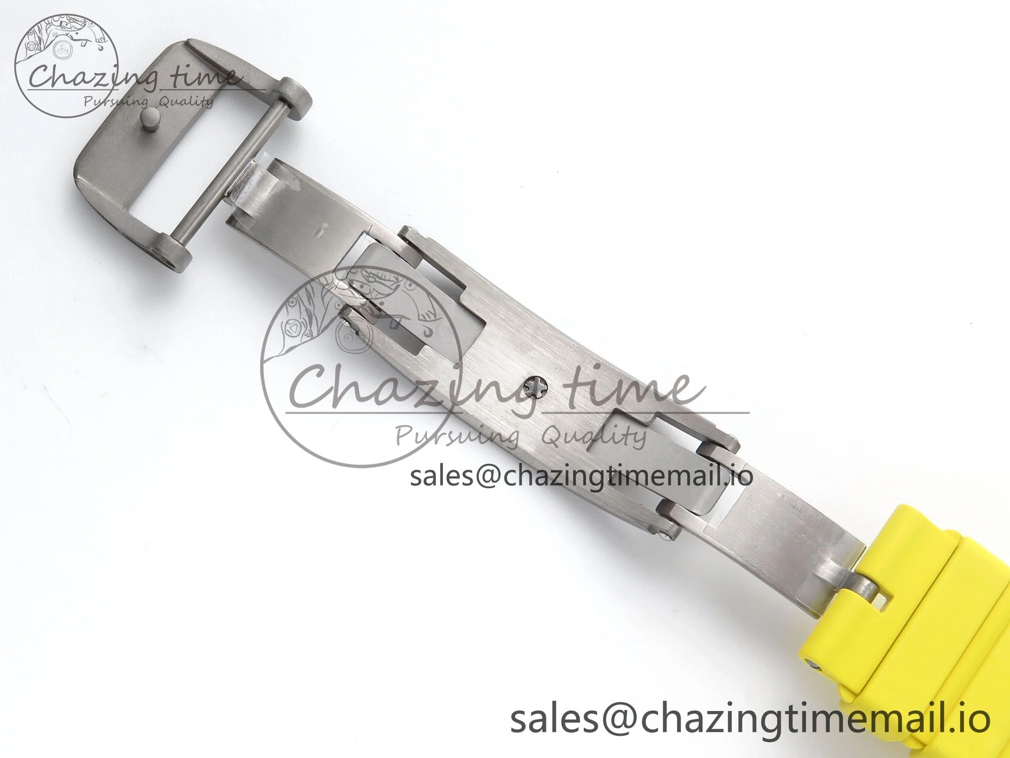 RM061 White Ceramic ZF 1:1 Best Edition on Yellow Rubber Strap RMUL2 Super Clone ComfortFit 9190