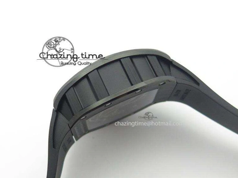 RM061 White Inner Bezel Skeleton Dial On Black Rubber Strap MIYOTA8215 KVF Modern 9578