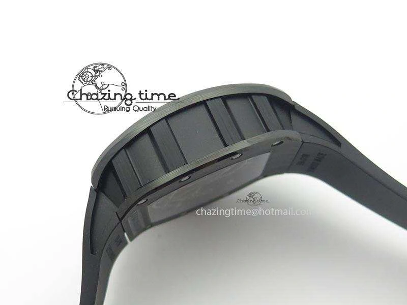 RM061 White Inner Bezel Skeleton Dial On Black Rubber Strap MIYOTA8215 KVF Modern 9578