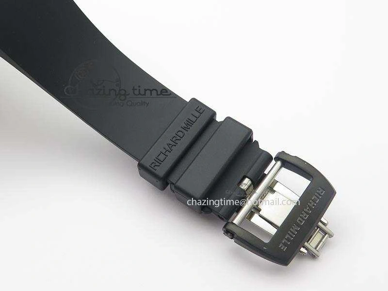RM061 White Inner Bezel Skeleton Dial On Black Rubber Strap MIYOTA8215 KVF Modern 9578