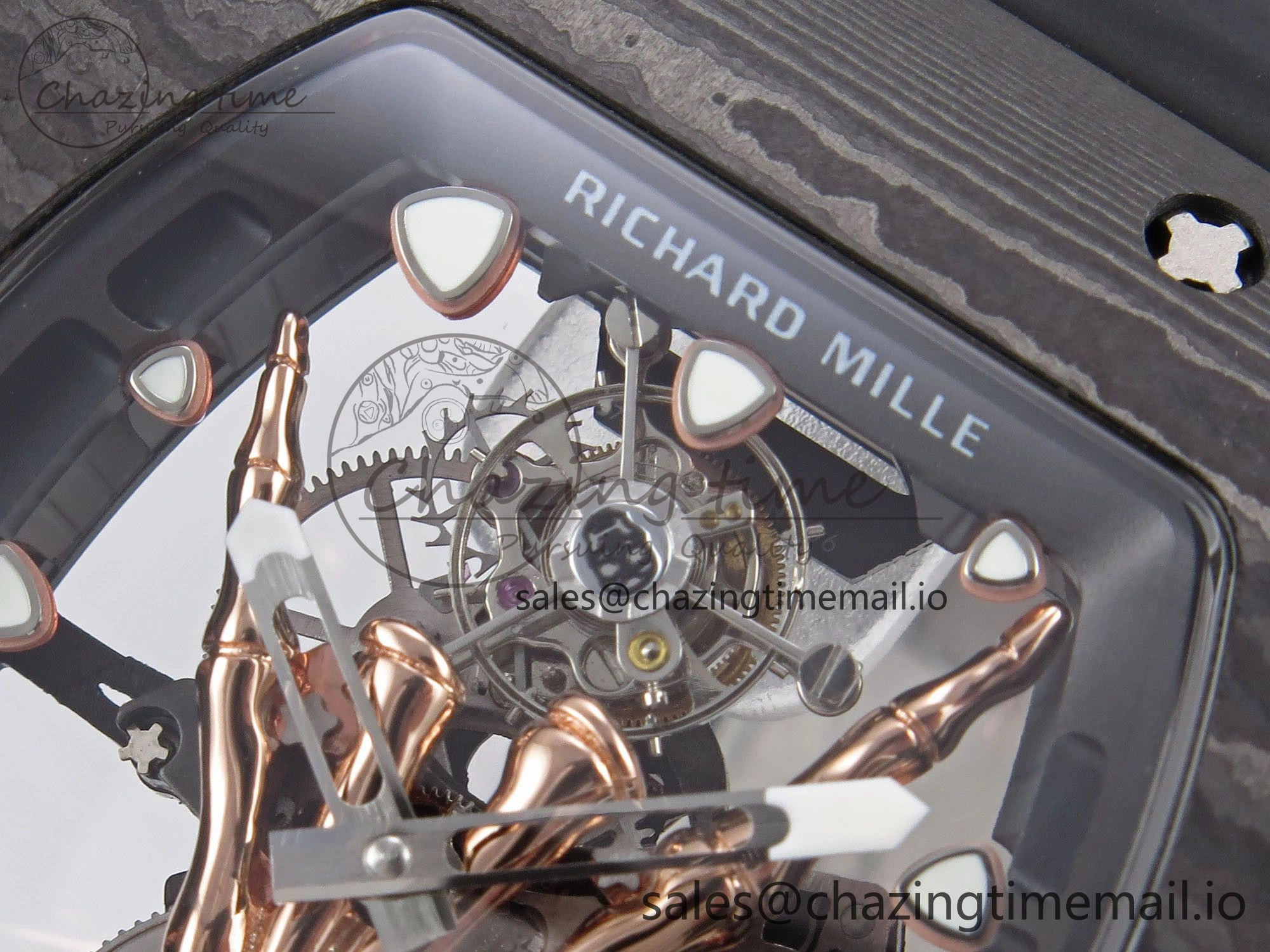 RM066 Real Forge Carbon RG YSF 1:1 Best Edition Skeleton Dial on Black Rubber Strap Asian Tourbillon AllSeason 9246