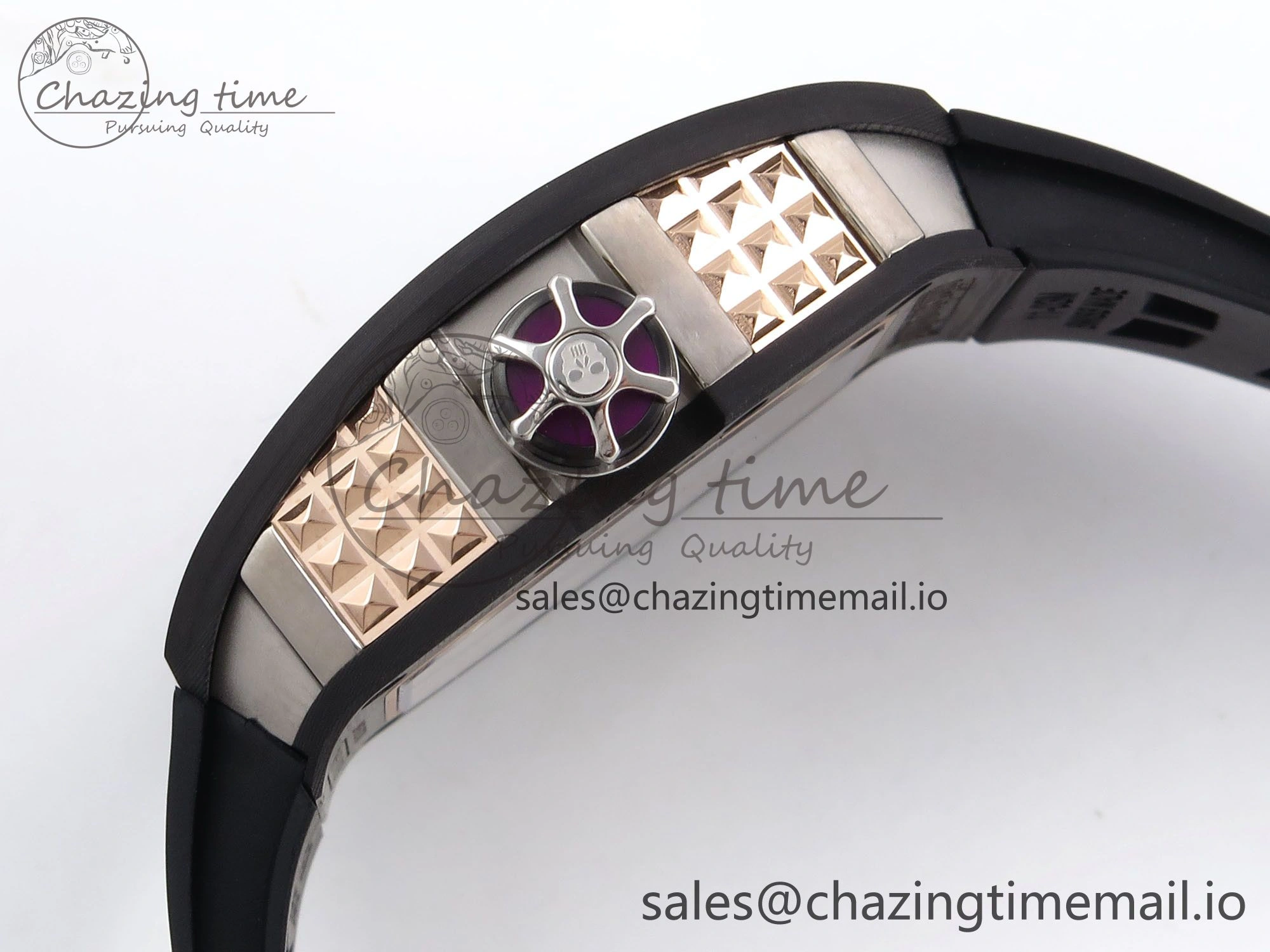 RM066 Real Forge Carbon RG YSF 1:1 Best Edition Skeleton Dial on Black Rubber Strap Asian Tourbillon AllSeason 9246