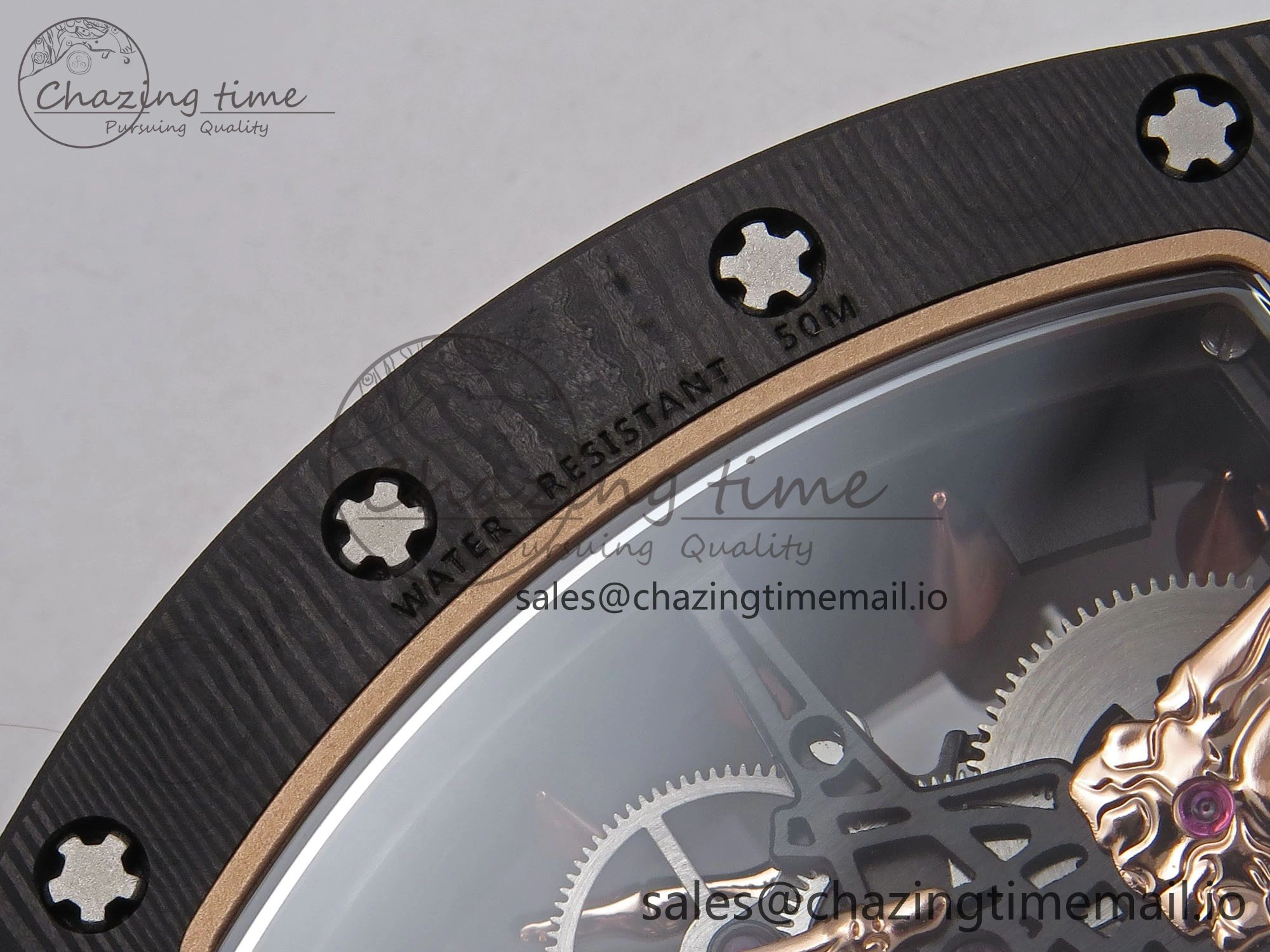 RM066 Real Forge Carbon RG YSF 1:1 Best Edition Skeleton Dial on Black Rubber Strap Asian Tourbillon AllSeason 9246