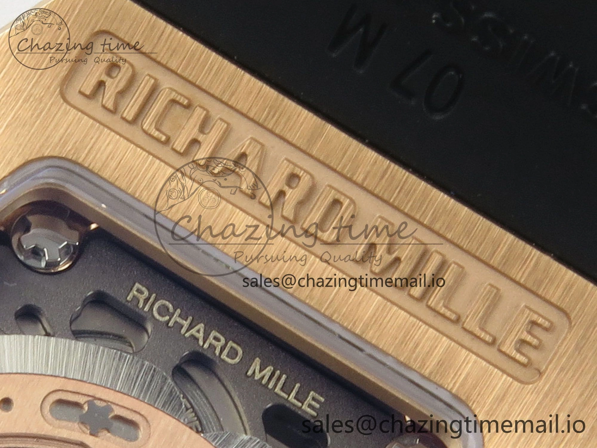 RM07 Ladies Full Diamonds RG ZF 1:1 Best Edition Red Dial on Black Rubber Strap CRMA2 Clone Effortless 9150