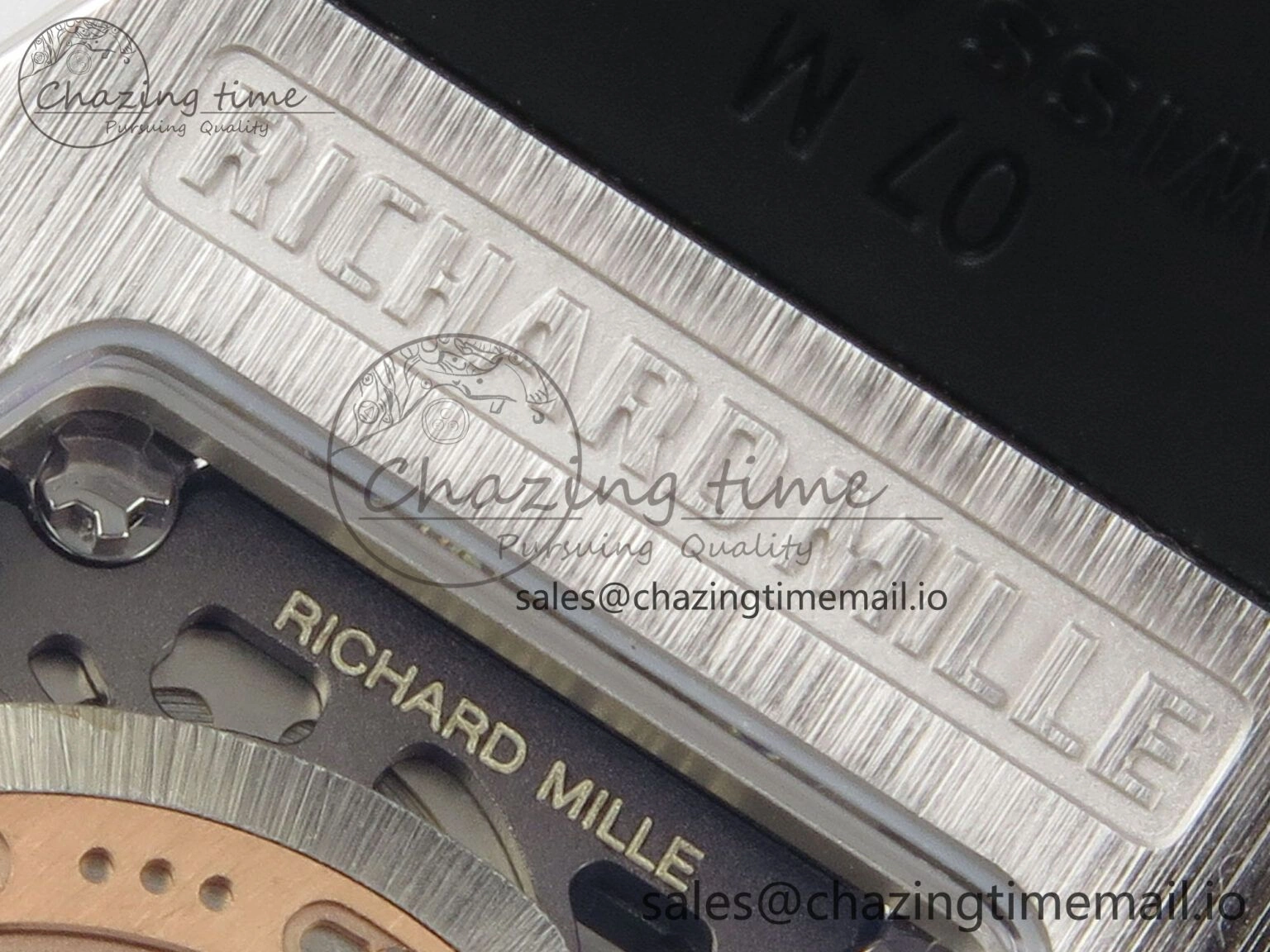 TopPick RM07 Ladies Full Diamonds SS ZF 1:1 Best Edition Black Dial on Black Rubber Strap CRMA2 Clone 9152