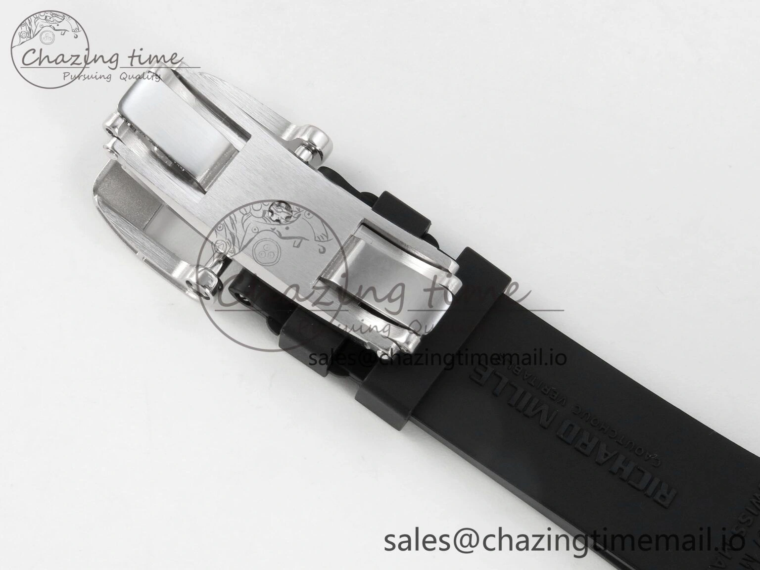 TopPick RM07 Ladies Full Diamonds SS ZF 1:1 Best Edition Black Dial on Black Rubber Strap CRMA2 Clone 9152