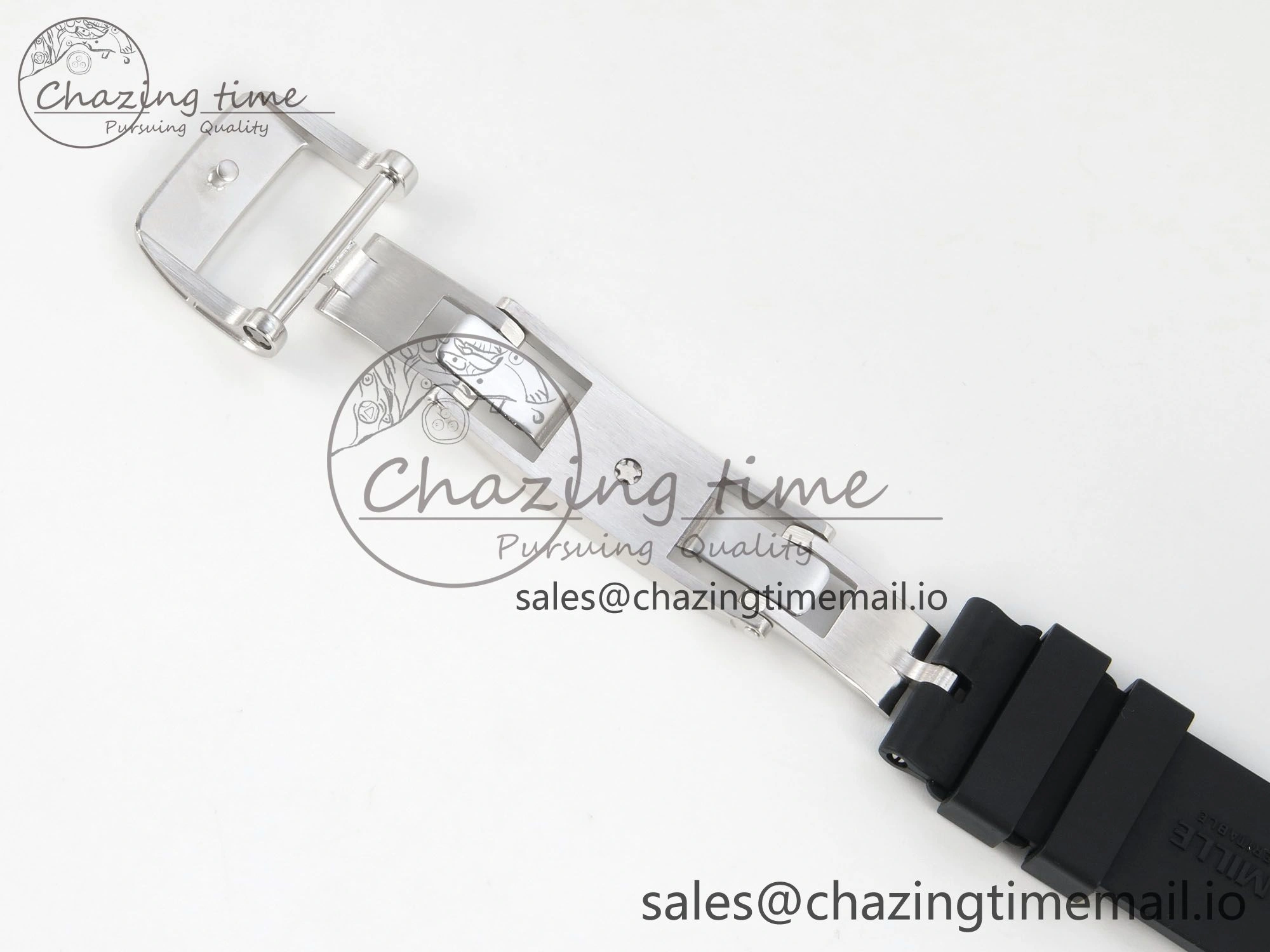 RM07 Ladies Full Diamonds SS ZF 1:1 Best Edition Red Dial on Black Rubber Strap CRMA2 Clone Original 9153
