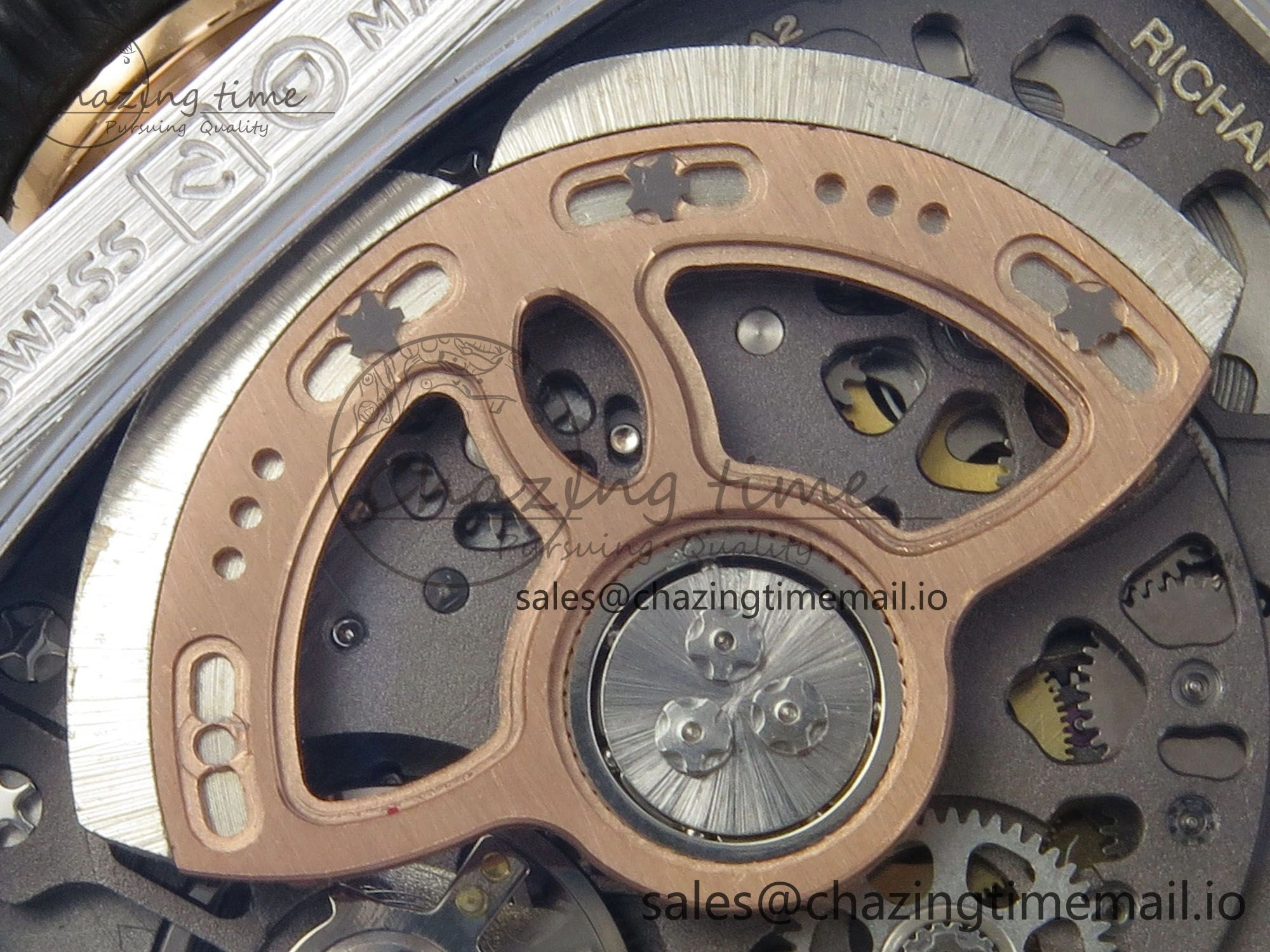 RM07 Ladies Full Diamonds SS ZF 1:1 Best Edition Red Dial on Black Rubber Strap CRMA2 Clone Original 9153