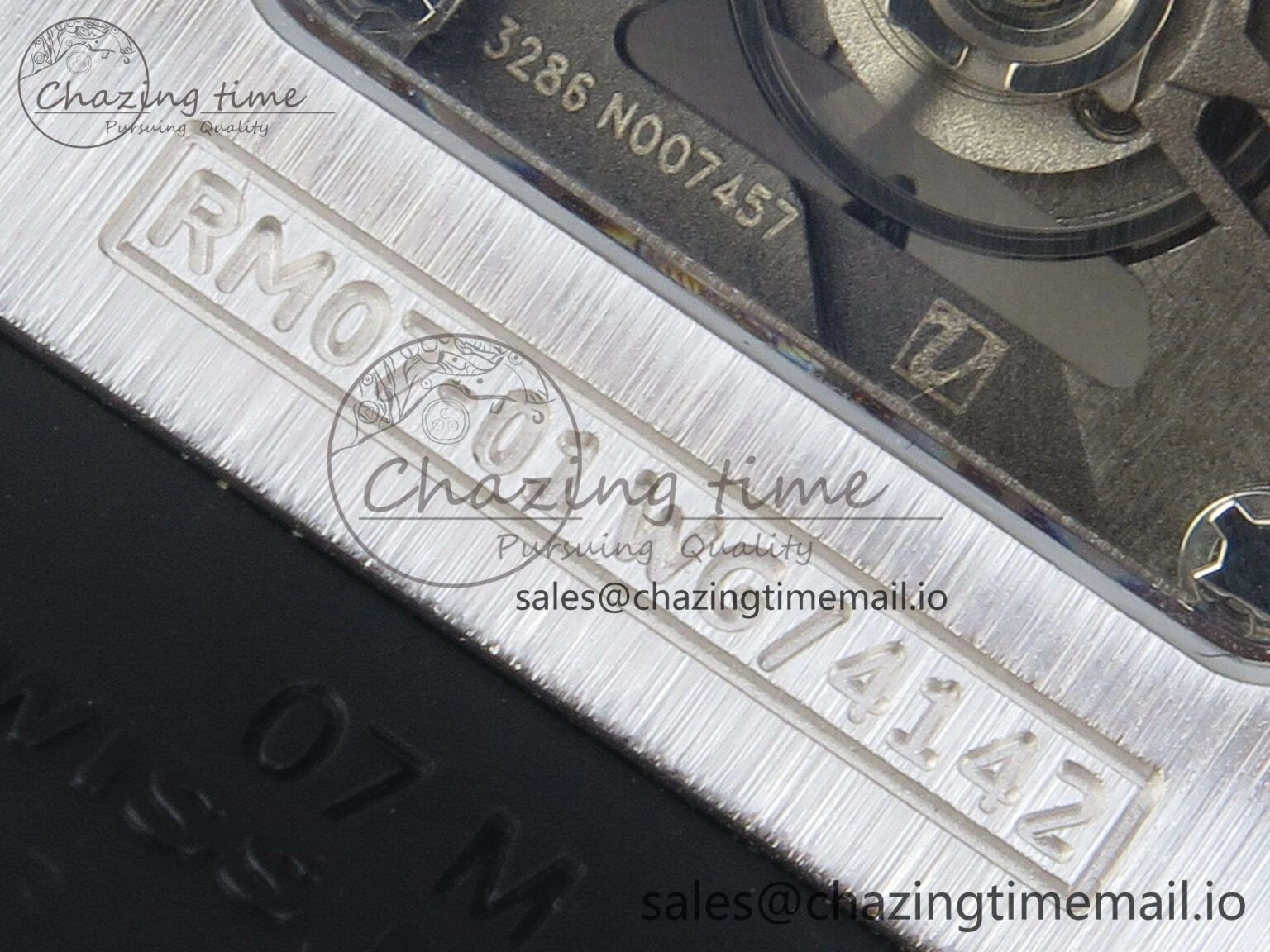 RM07 Ladies Full Diamonds SS ZF 1:1 Best Edition Red Dial on Black Rubber Strap CRMA2 Clone Original 9153
