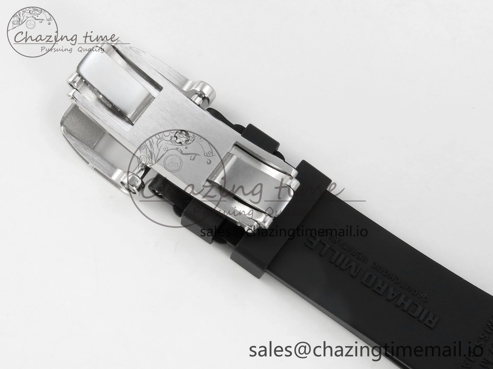 RM07 Ladies Full Diamonds SS ZF 1:1 Best Edition Red Dial on Black Rubber Strap CRMA2 Clone Original 9153