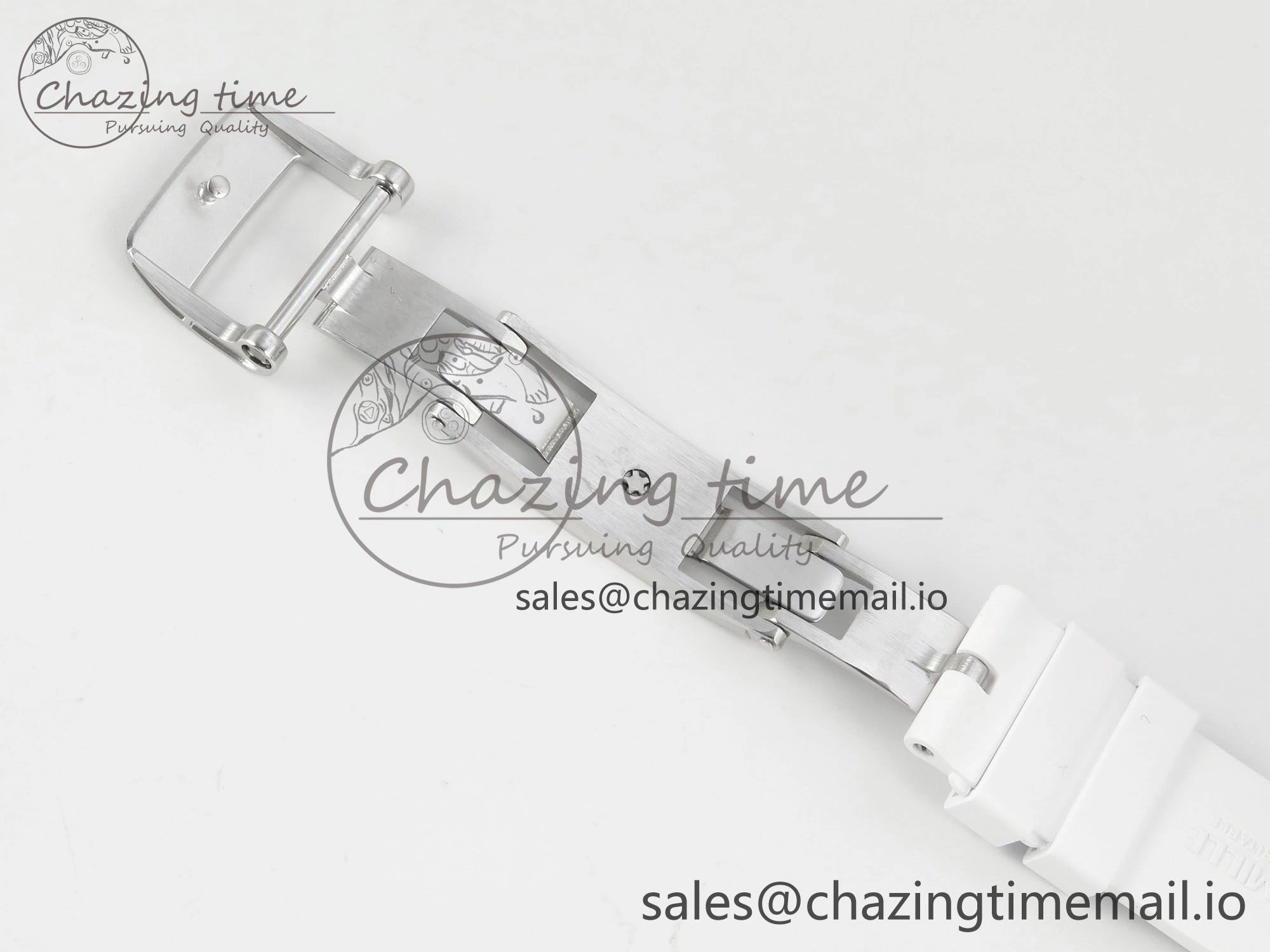 RM07 Ladies Full Diamonds SS ZF 1:1 Best Edition Red Dial on White Rubber Strap CRMA2 Clone EasyMatch 9157
