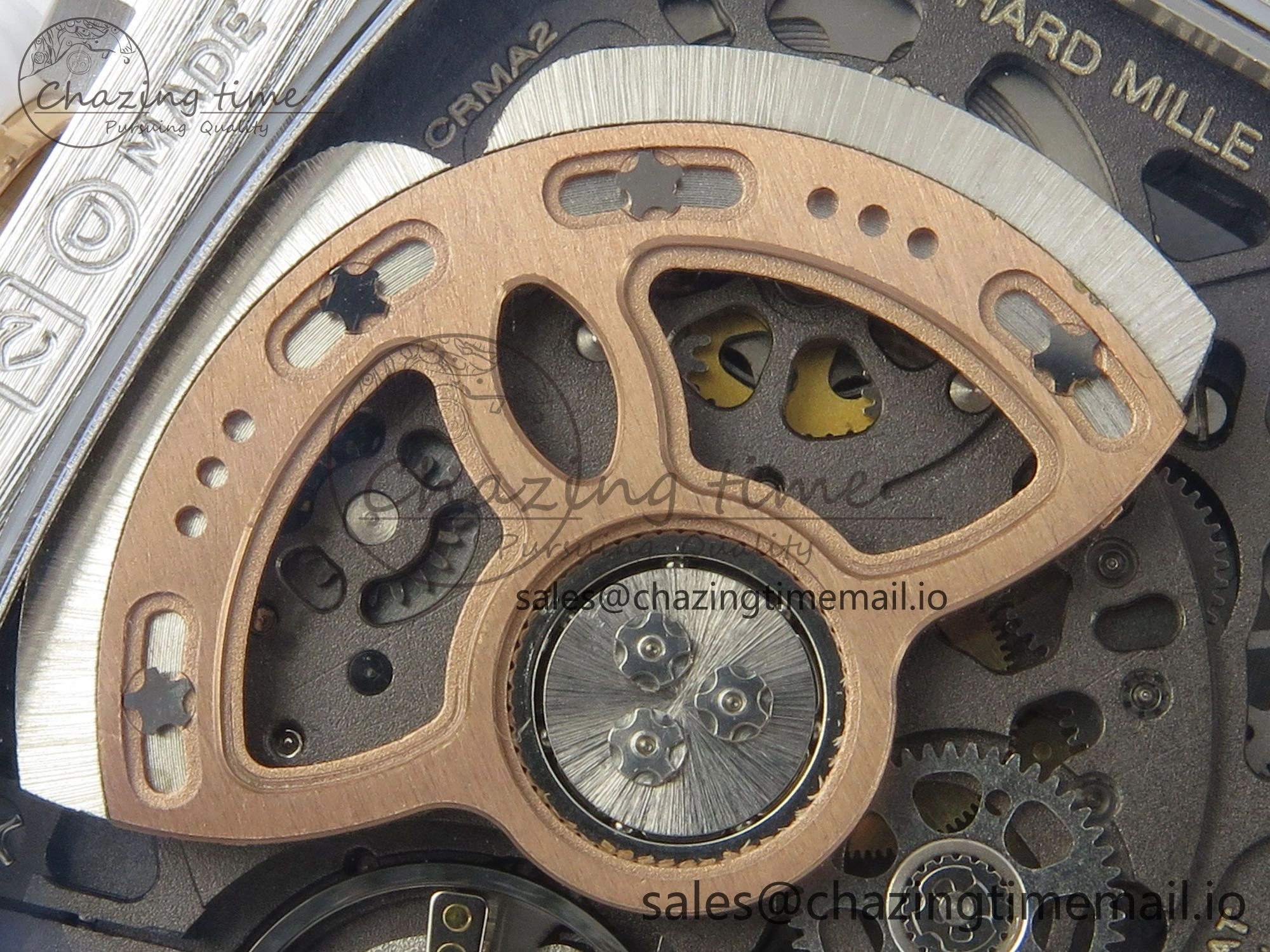 RM07 Ladies Full Diamonds SS ZF 1:1 Best Edition Red Dial on White Rubber Strap CRMA2 Clone EasyMatch 9157