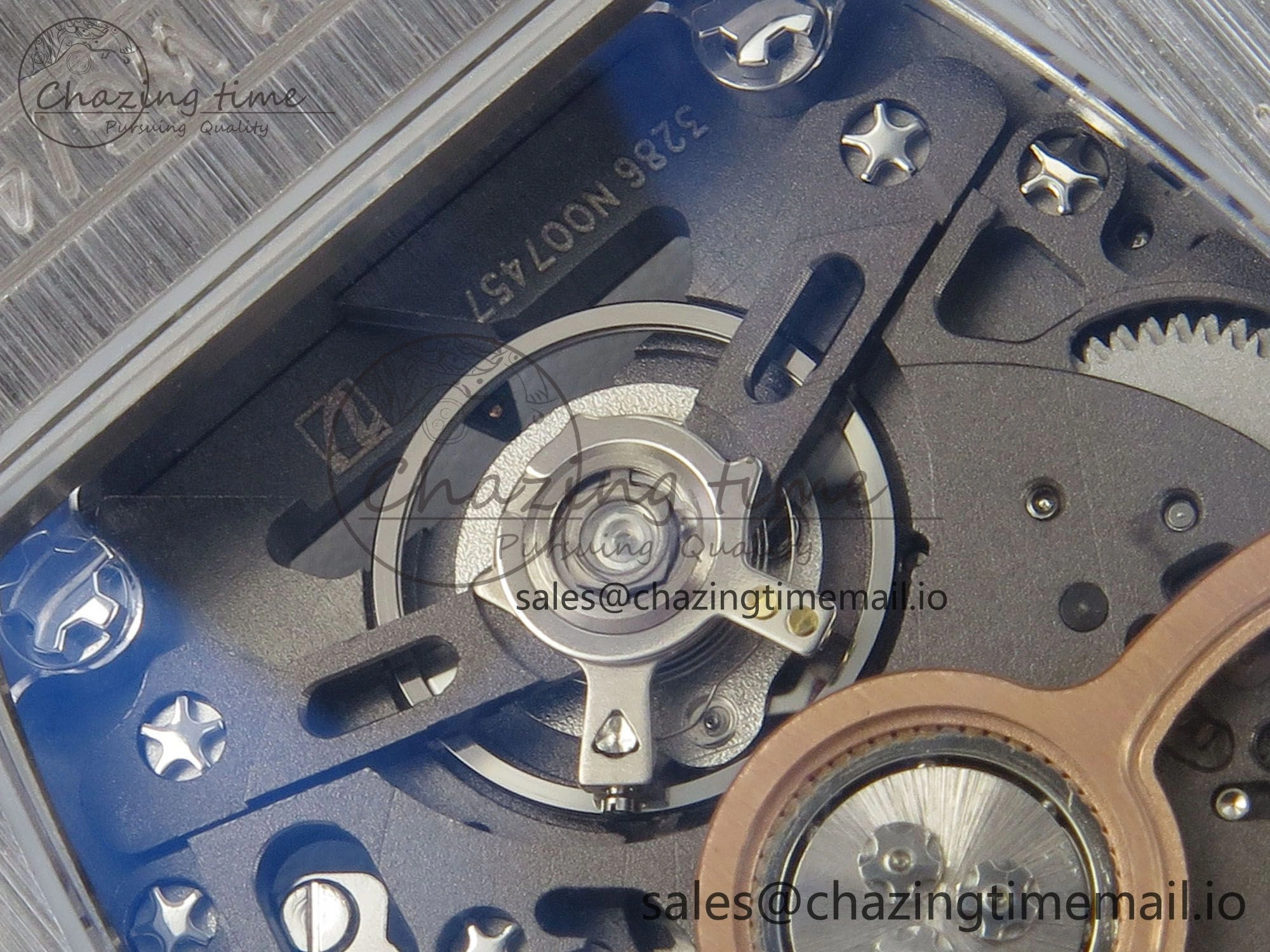 RM07 Ladies Full Diamonds SS ZF 1:1 Best Edition Red Dial on White Rubber Strap CRMA2 Clone EasyMatch 9157
