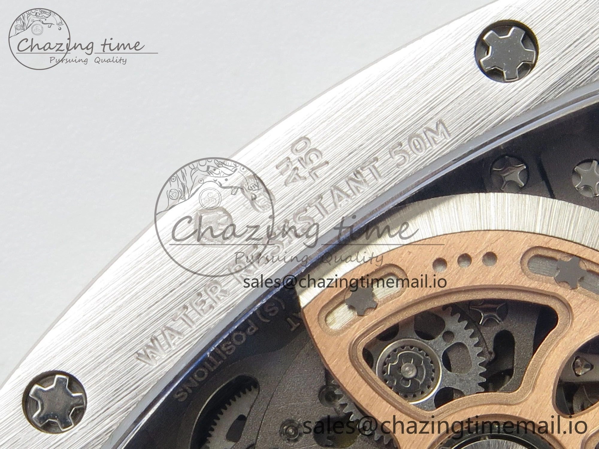 RM07 Ladies Full Diamonds SS ZF 1:1 Best Edition Red Dial on White Rubber Strap CRMA2 Clone EasyMatch 9157
