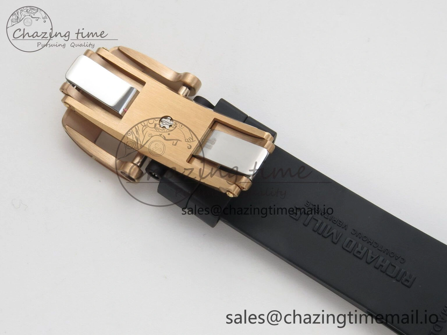 Durable RM07 Ladies RG Diamonds Bezel ZF 1:1 Best Edition Black Diamonds Skeleton Dial on Black Rubber Strap CRMA2 Clone 9160