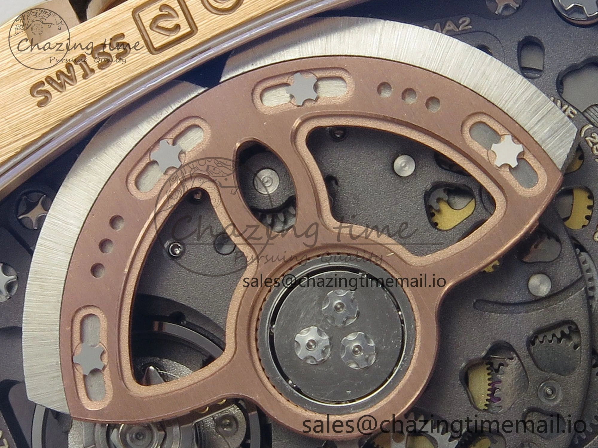 RM07 Ladies RG Diamonds Bezel ZF 1:1 Best Edition Red Diamonds Skeleton Dial on Red Rubber Strap CRMA2 Clone Efficient 10056