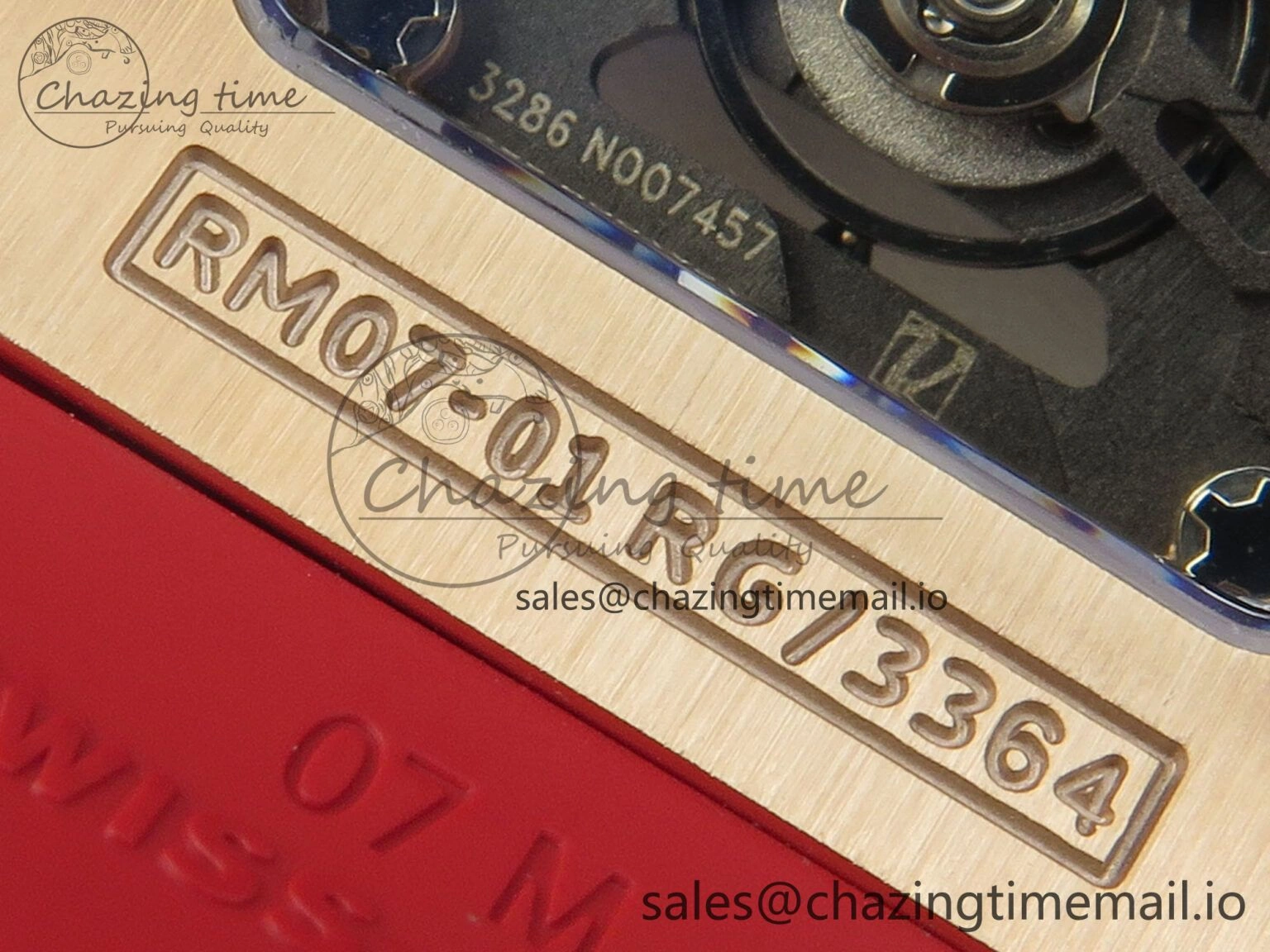 RM07 Ladies RG Diamonds Bezel ZF 1:1 Best Edition Red Diamonds Skeleton Dial on Red Rubber Strap CRMA2 Clone Efficient 10056