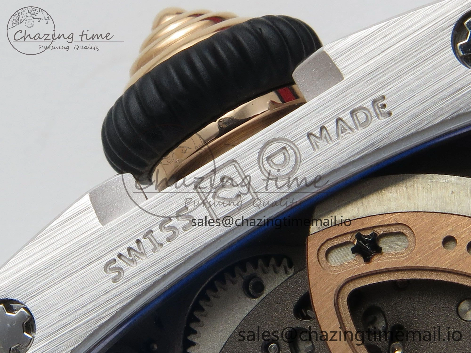 RM07 Ladies SS Diamonds Bezel ZF 1:1 Best Edition Black Diamonds Skeleton Dial on Black Rubber Strap CRMA2 Clone Classic 9158