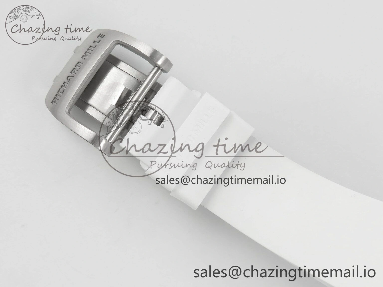 RM07 Ladies SS Diamonds Bezel ZF 1:1 Best Edition Red Diamonds Skeleton Dial on White Rubber Strap CRMA2 Clone Thermal 9164