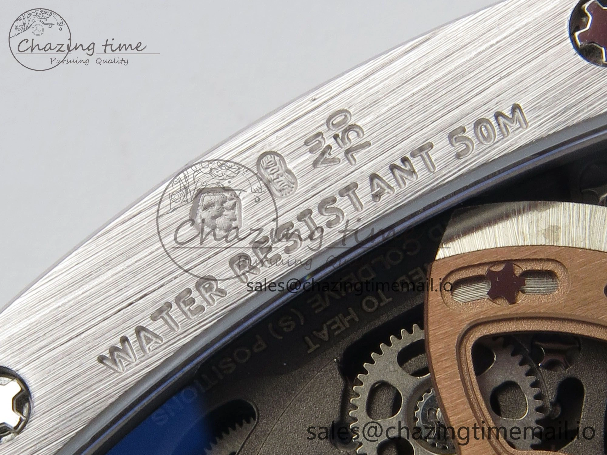 RM07 Ladies SS Diamonds Bezel ZF 1:1 Best Edition Red Diamonds Skeleton Dial on White Rubber Strap CRMA2 Clone Thermal 9164