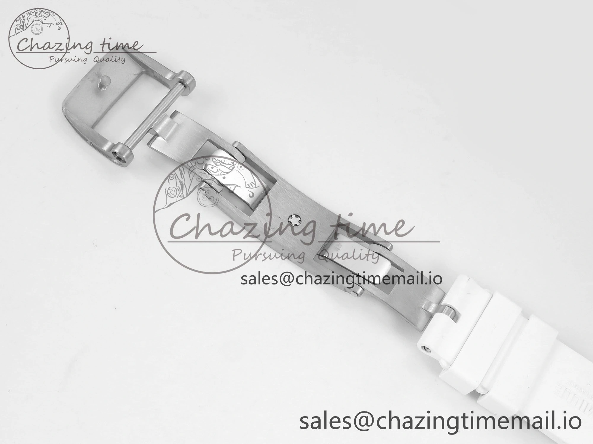 RM07 Ladies SS Diamonds Bezel ZF 1:1 Best Edition Red Diamonds Skeleton Dial on White Rubber Strap CRMA2 Clone Thermal 9164