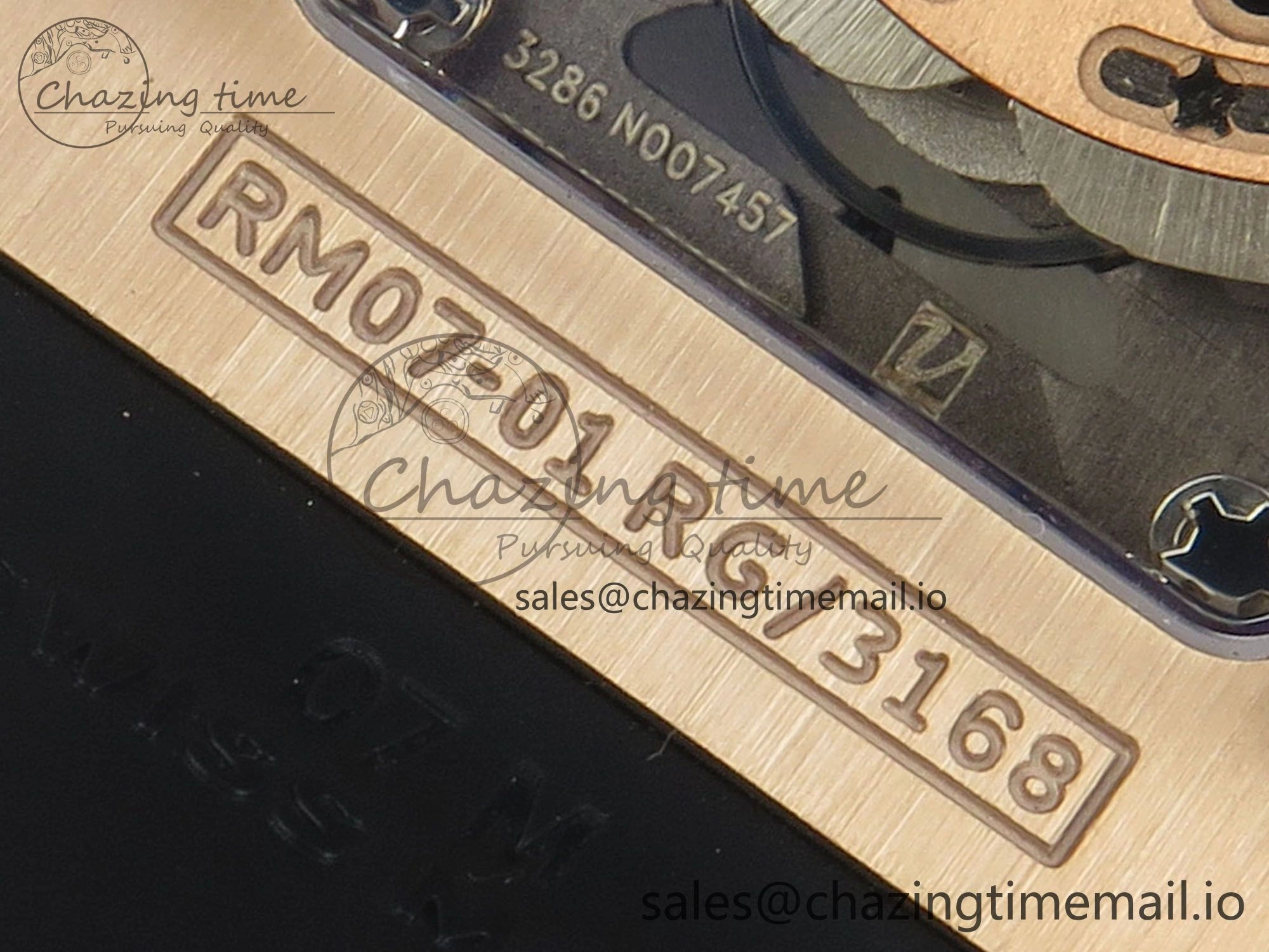 RM07 Ladies Snow Diamonds RG ZF 1:1 Best Edition Black Dial on Black Rubber Strap CRMA2 Clone FlexibleFit 9148