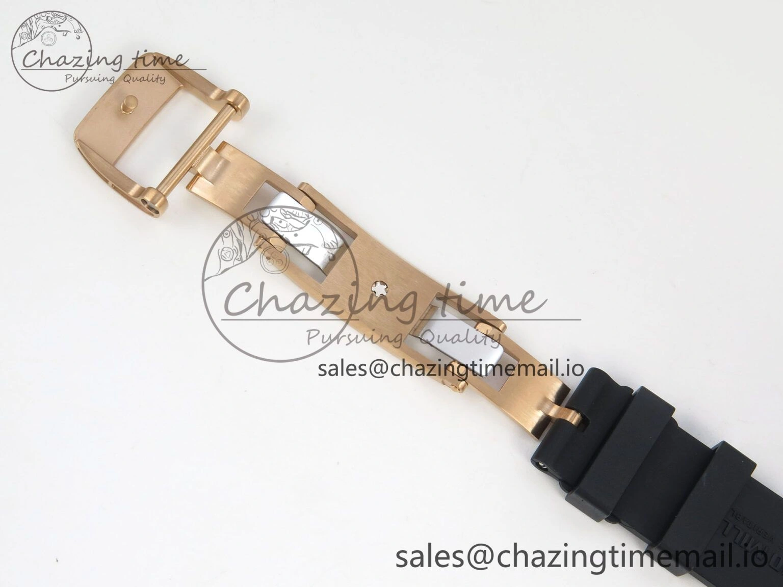 RM07 Ladies Snow Diamonds RG ZF 1:1 Best Edition Black Dial on Black Rubber Strap CRMA2 Clone FlexibleFit 9148