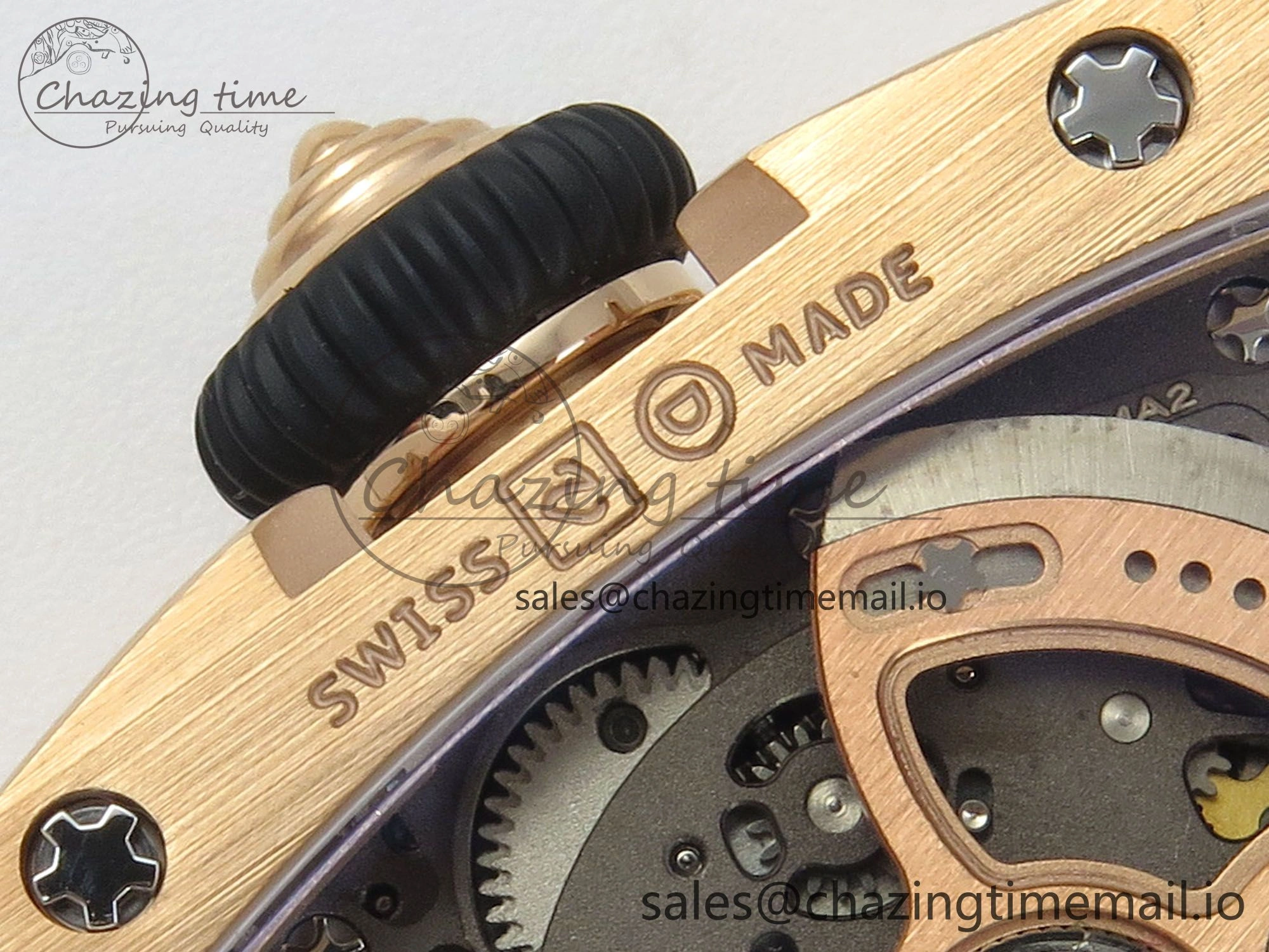 RM07 Ladies Snow Diamonds RG ZF 1:1 Best Edition Red Dial on Red Rubber Strap CRMA2 Clone Bright 9149