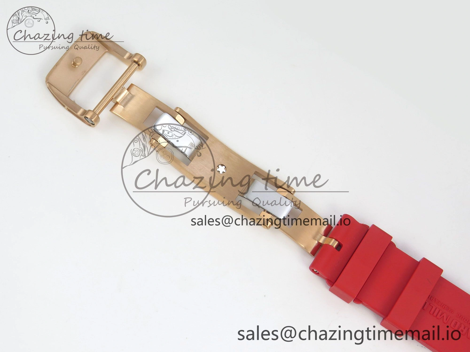 RM07 Ladies Snow Diamonds RG ZF 1:1 Best Edition Red Dial on Red Rubber Strap CRMA2 Clone Bright 9149