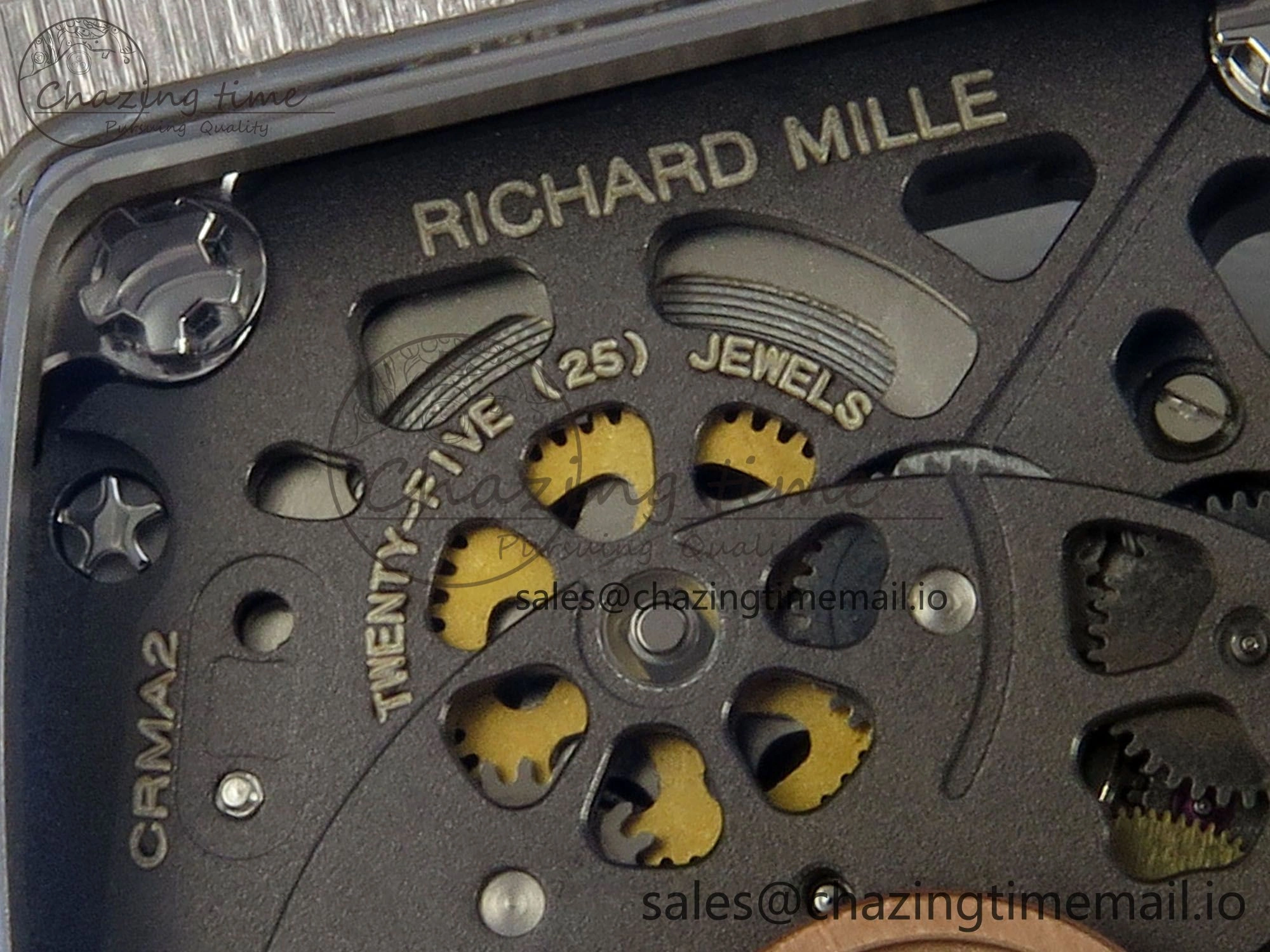 RM07 Ladies Snow Diamonds SS ZF 1:1 Best Edition Black Dial on Black Rubber Strap CRMA2 Clone EyeCatching 9146