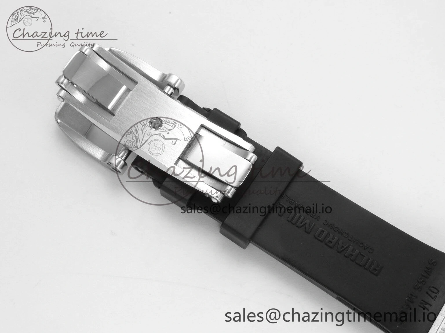 RM07 Ladies Snow Diamonds SS ZF 1:1 Best Edition Black Dial on Black Rubber Strap CRMA2 Clone EyeCatching 9146