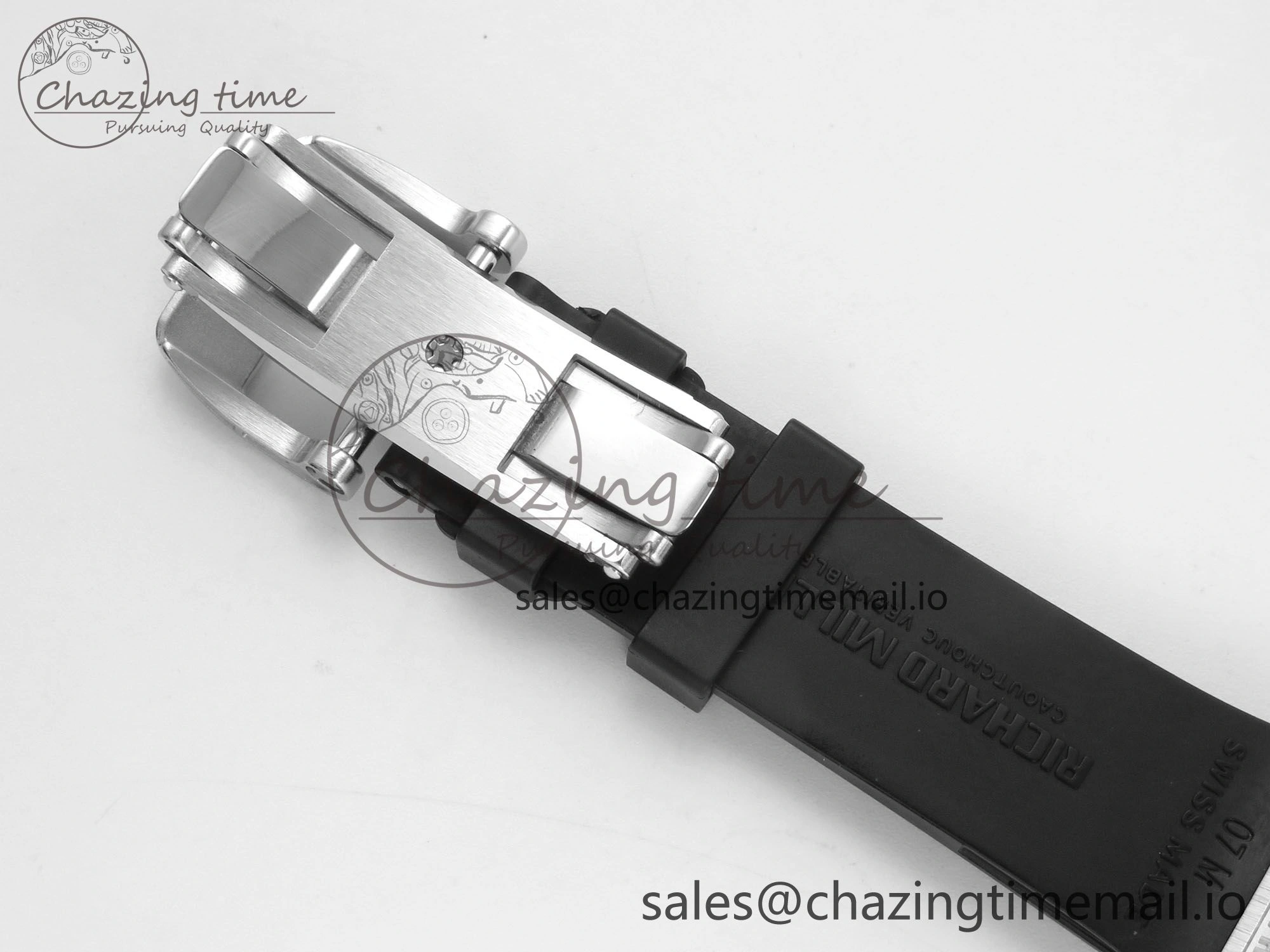 RM07 Ladies Snow Diamonds SS ZF 1:1 Best Edition Black Dial on Black Rubber Strap CRMA2 Clone EyeCatching 9146