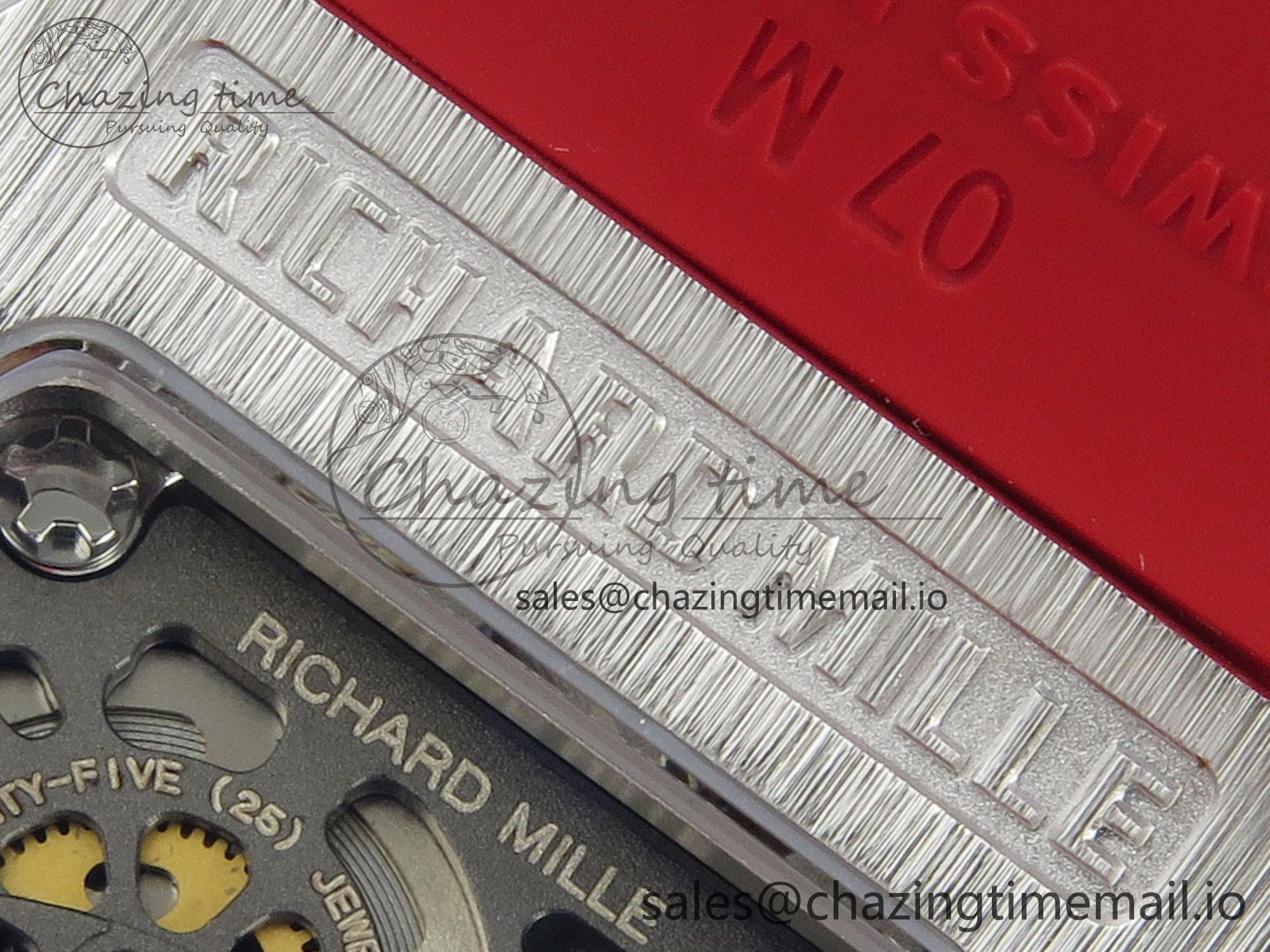 FlexibleFit RM07 Ladies Snow Diamonds SS ZF 1:1 Best Edition Red Dial on Red Rubber Strap CRMA2 Clone 9147