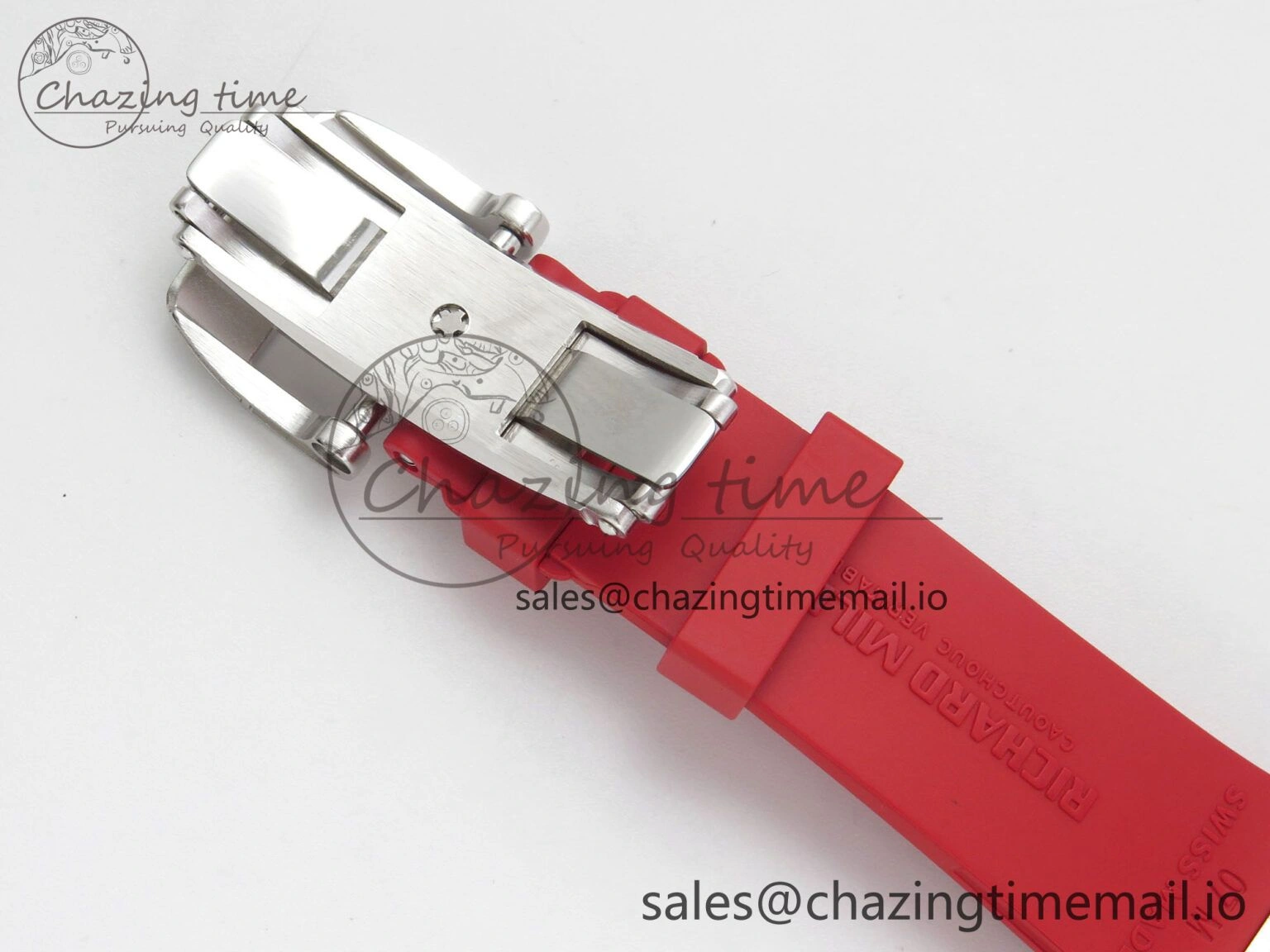 FlexibleFit RM07 Ladies Snow Diamonds SS ZF 1:1 Best Edition Red Dial on Red Rubber Strap CRMA2 Clone 9147