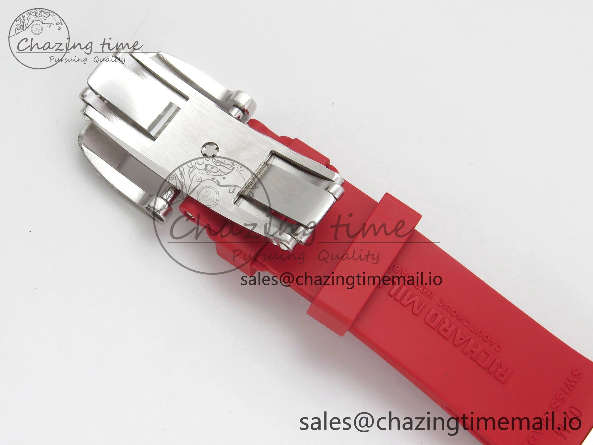 FlexibleFit RM07 Ladies Snow Diamonds SS ZF 1:1 Best Edition Red Dial on Red Rubber Strap CRMA2 Clone 9147