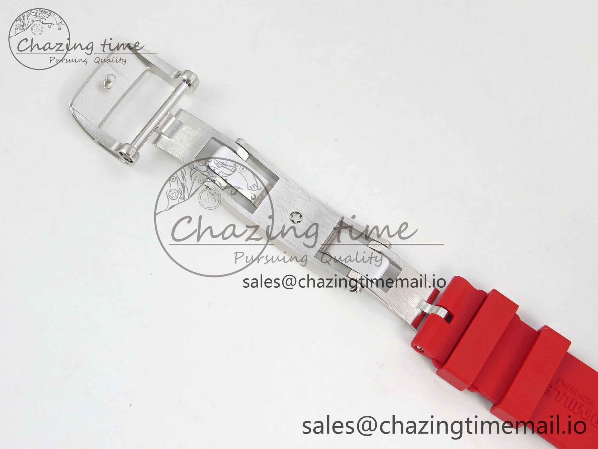 FlexibleFit RM07 Ladies Snow Diamonds SS ZF 1:1 Best Edition Red Dial on Red Rubber Strap CRMA2 Clone 9147