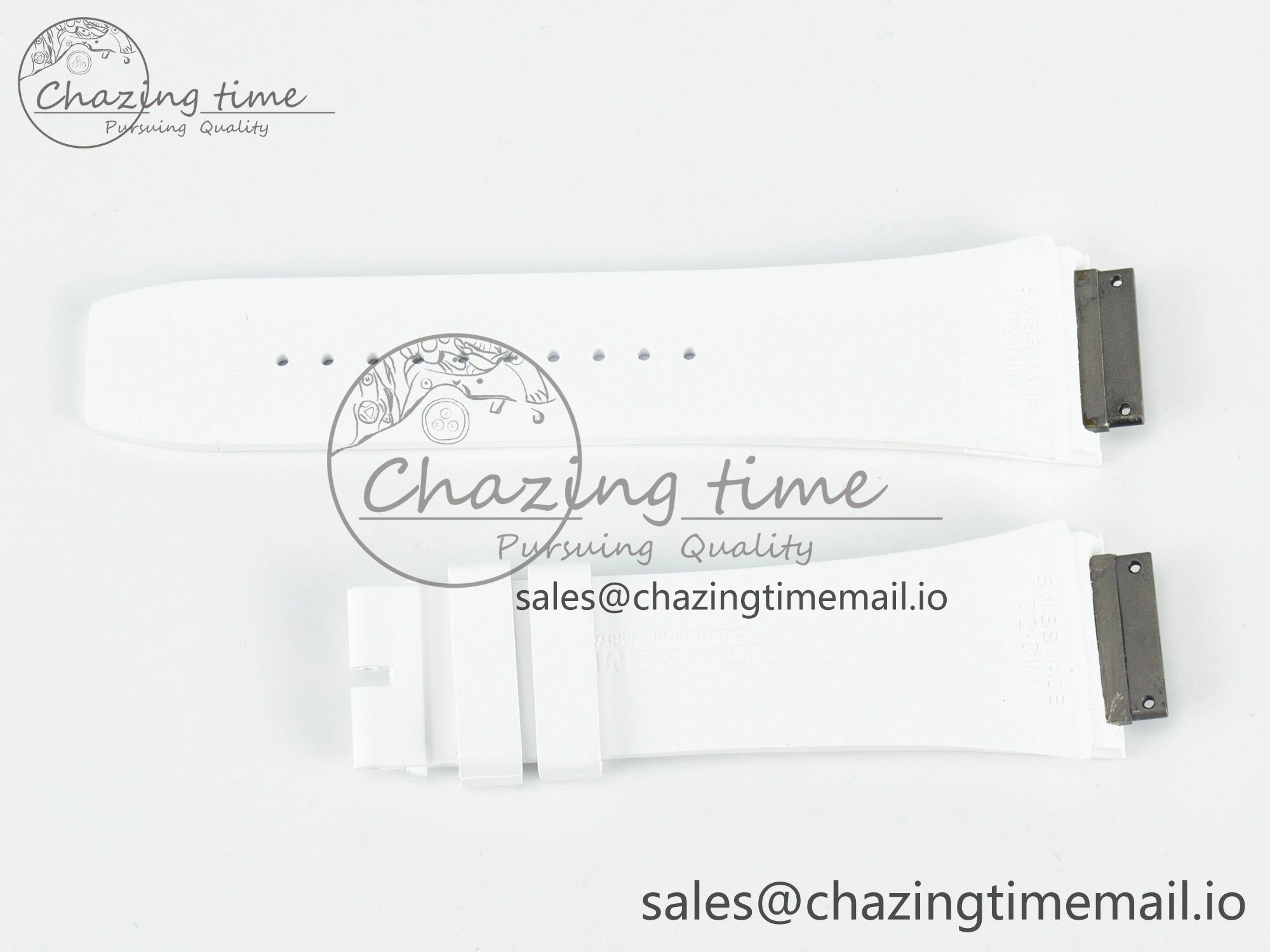 Sustainable RM072 1:1 Best Edition White Rubber Strap (Fits the Gen size) 9196