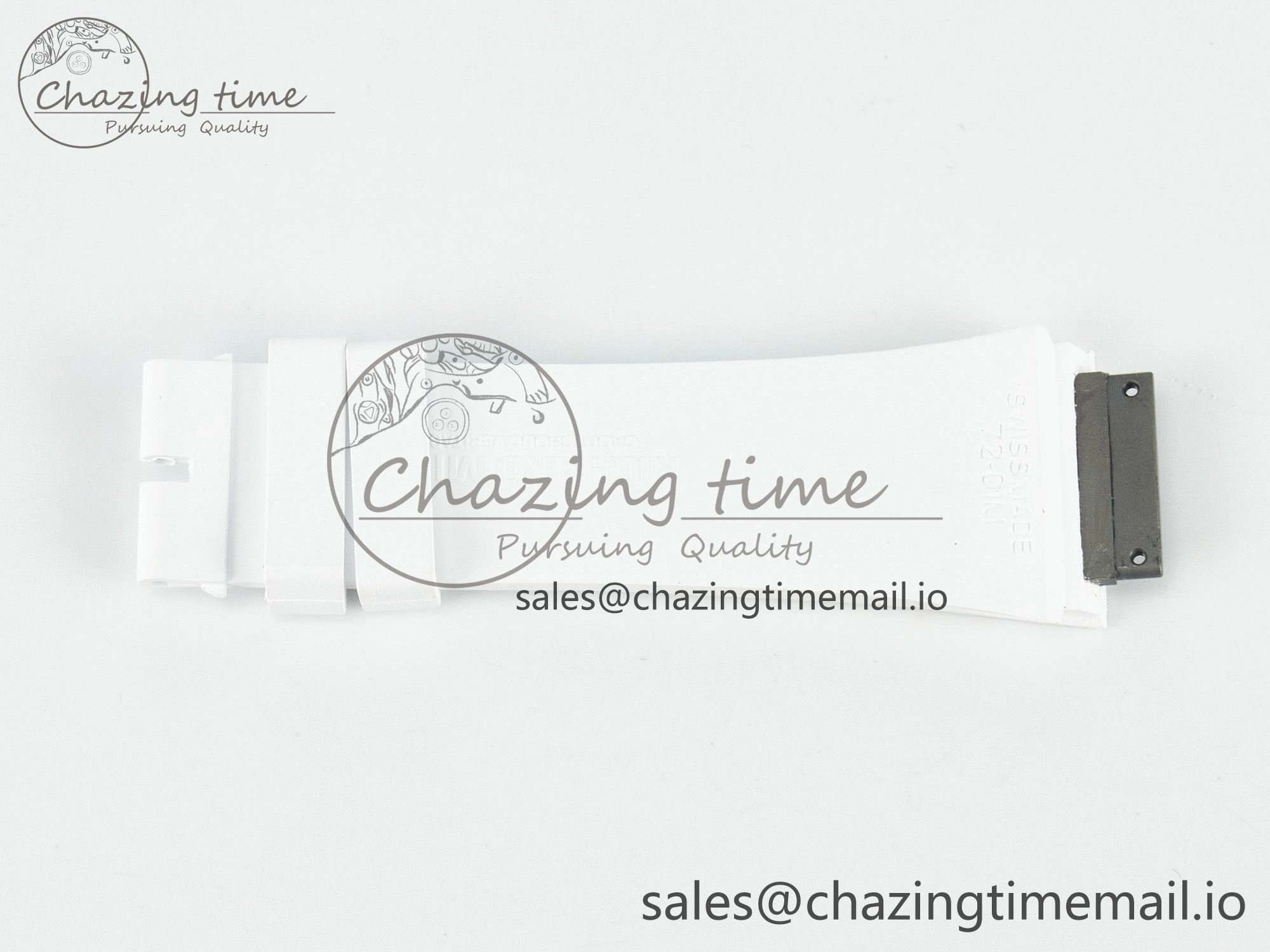 Sustainable RM072 1:1 Best Edition White Rubber Strap (Fits the Gen size) 9196