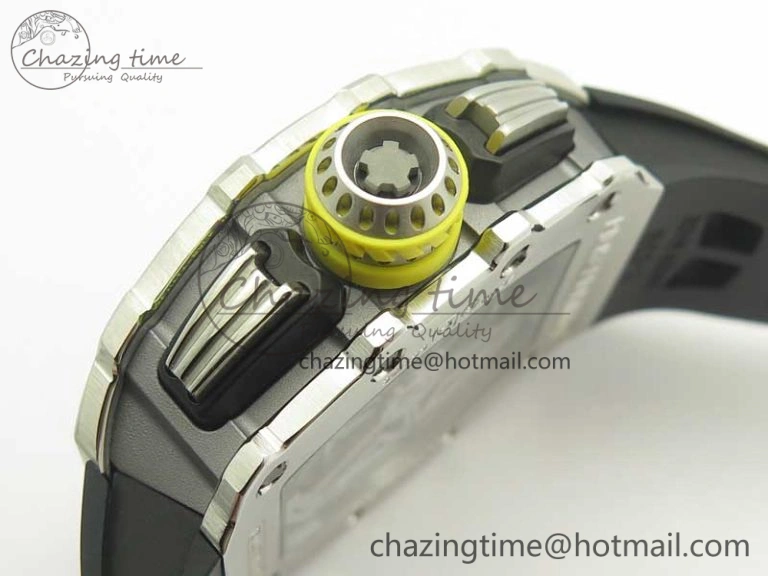 Affordable RM11-03 SS KVF 1:1 Best Edition Crystal Skeleton Dial on Racing Rubber Strap A 4919