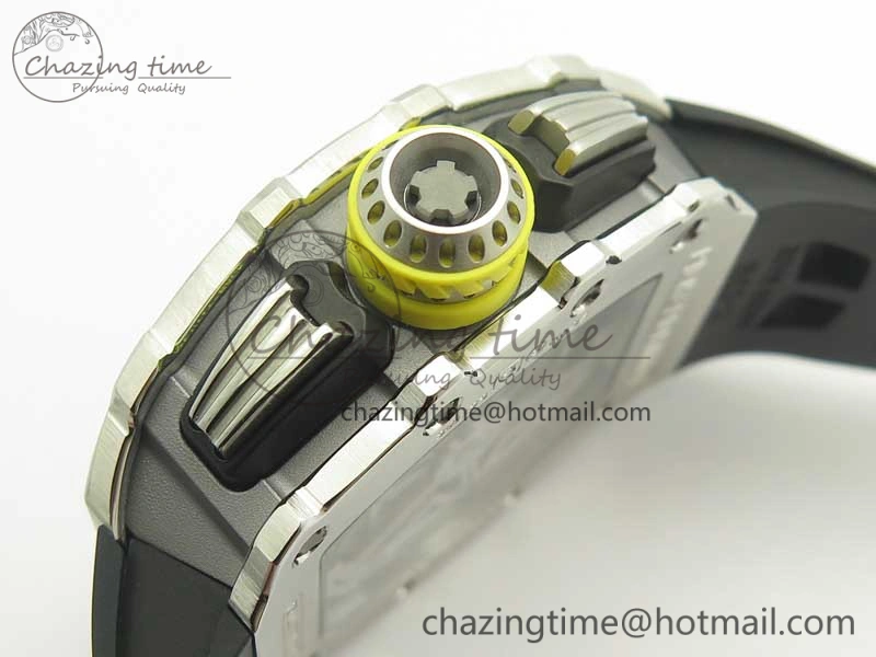 Affordable RM11-03 SS KVF 1:1 Best Edition Crystal Skeleton Dial on Racing Rubber Strap A 4919
