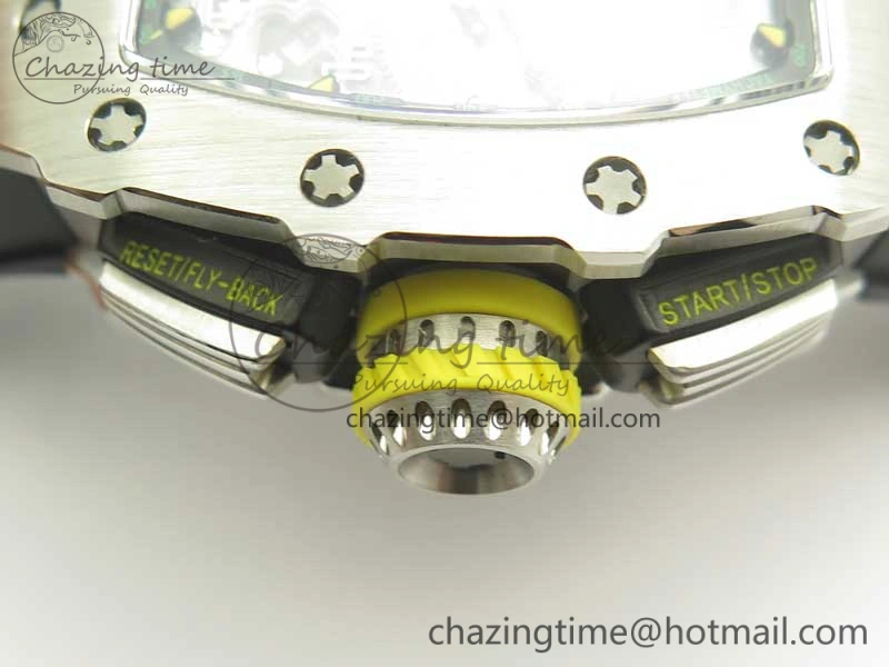Affordable RM11-03 SS KVF 1:1 Best Edition Crystal Skeleton Dial on Racing Rubber Strap A 4919