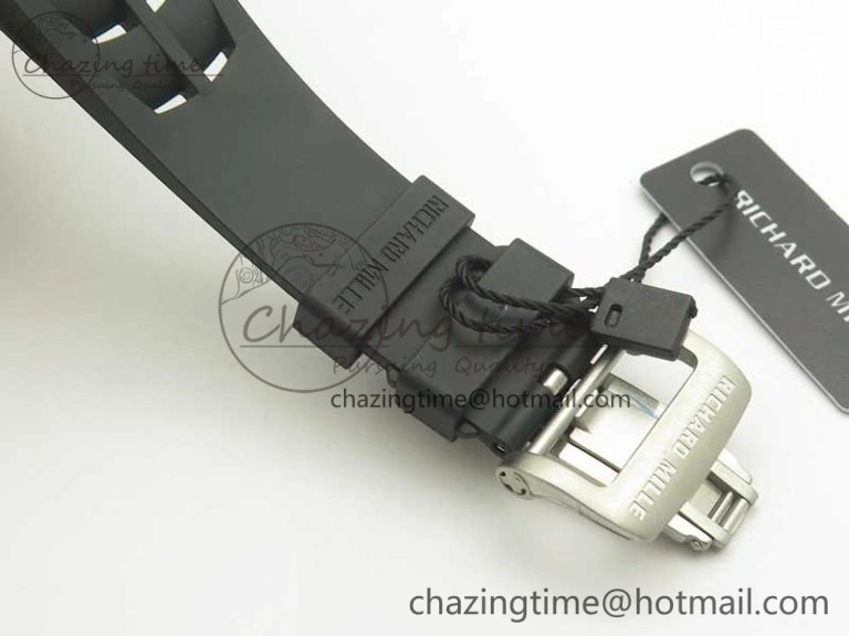 Affordable RM11-03 SS KVF 1:1 Best Edition Crystal Skeleton Dial on Racing Rubber Strap A 4919
