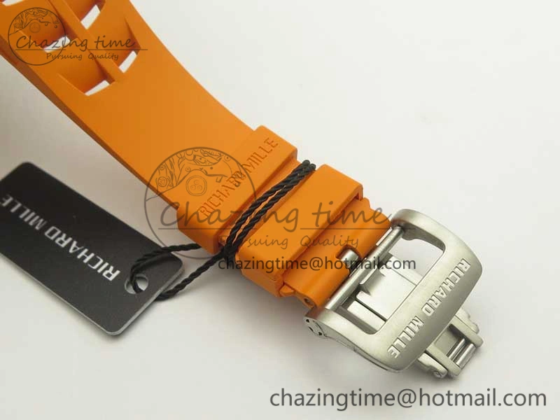 Affordable RM11-03 SS KVF 1:1 Best Edition Crystal Skeleton Dial on Racing Rubber Strap A 4919
