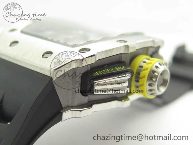 Affordable RM11-03 SS KVF 1:1 Best Edition Crystal Skeleton Dial on Racing Rubber Strap A 4919