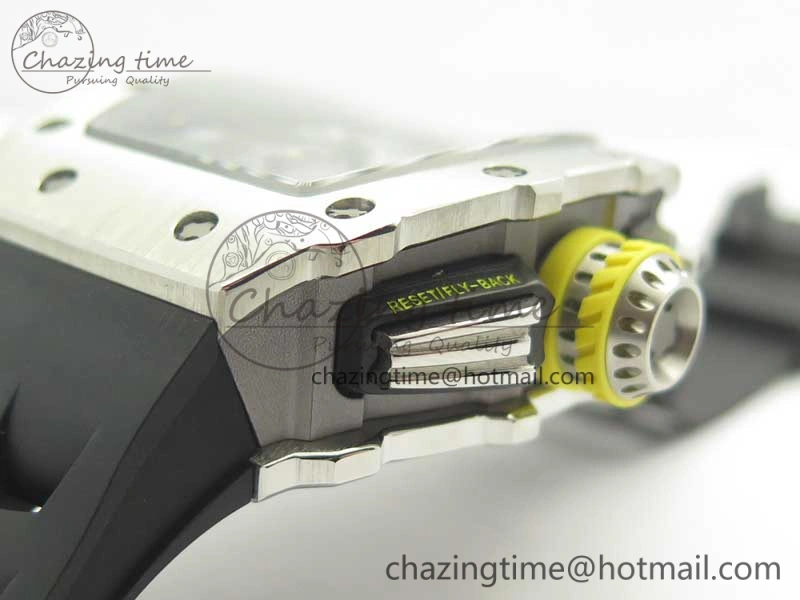 Affordable RM11-03 SS KVF 1:1 Best Edition Crystal Skeleton Dial on Racing Rubber Strap A 4919