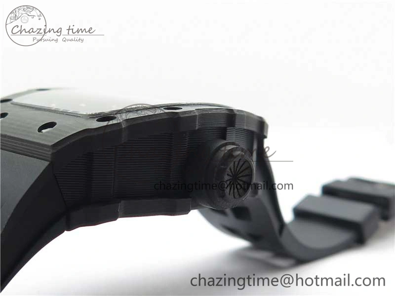 RM12 Real Tourbillon KVF Best Edition Skeleton Dial on Black Rubber Strap SmartChoice 9396