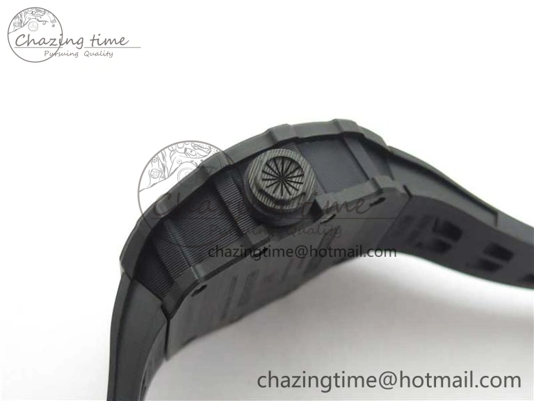 RM12 Real Tourbillon KVF Best Edition Skeleton Dial on Black Rubber Strap SmartChoice 9396