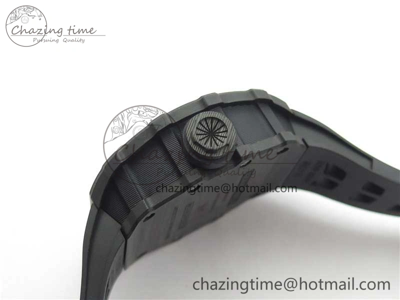 RM12 Real Tourbillon KVF Best Edition Skeleton Dial on Black Rubber Strap SmartChoice 9396