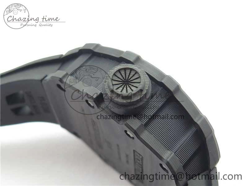 RM12 Real Tourbillon KVF Best Edition Skeleton Dial on Black Rubber Strap SmartChoice 9396