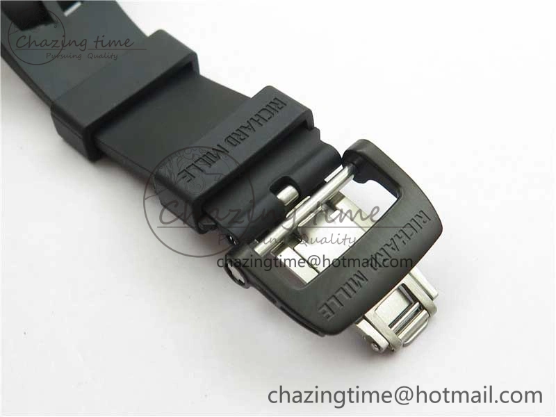 RM12 Real Tourbillon KVF Best Edition Skeleton Dial on Black Rubber Strap SmartChoice 9396